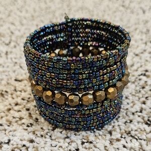 About Color | Multicolor Beaded Bracelet with Gold Accents